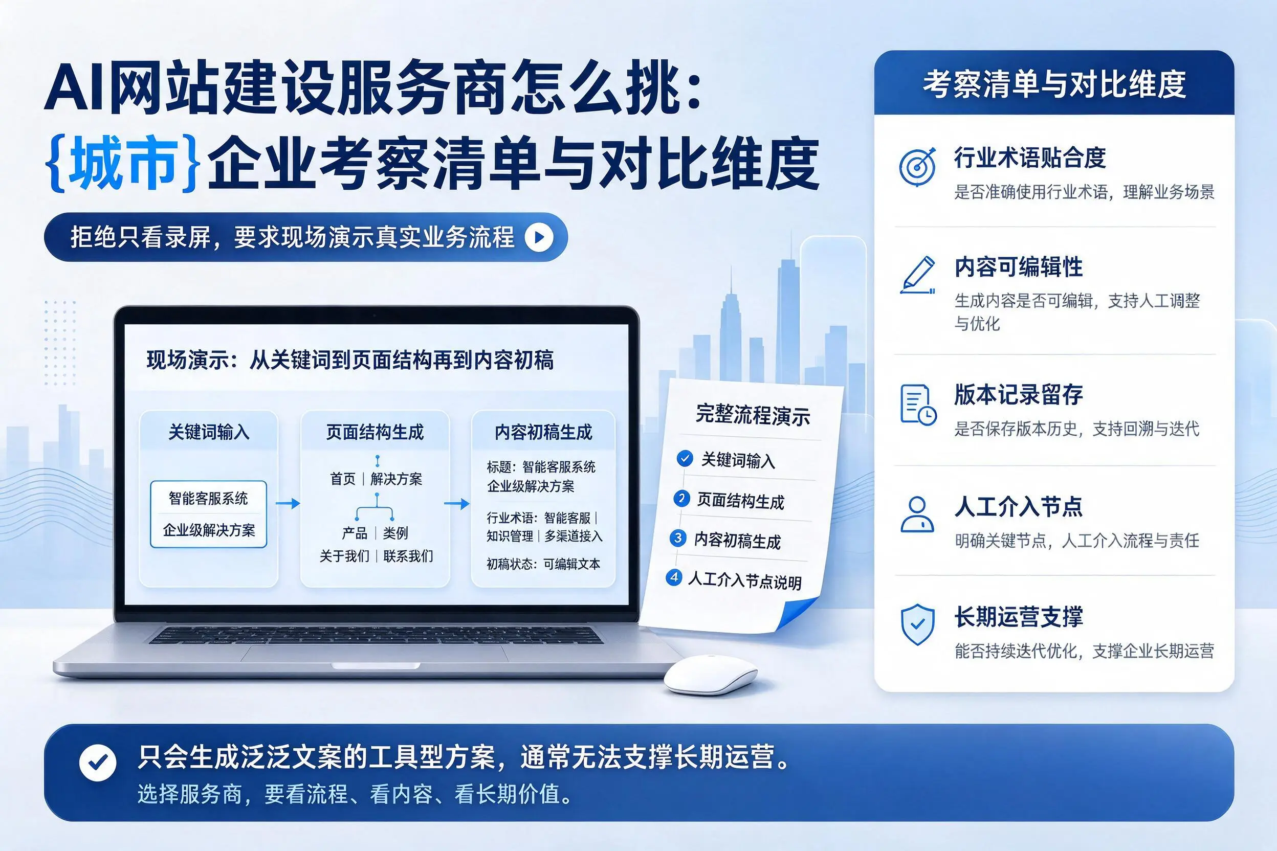 AI网站建设服务商怎么挑:常州企业考察清单与对比维度